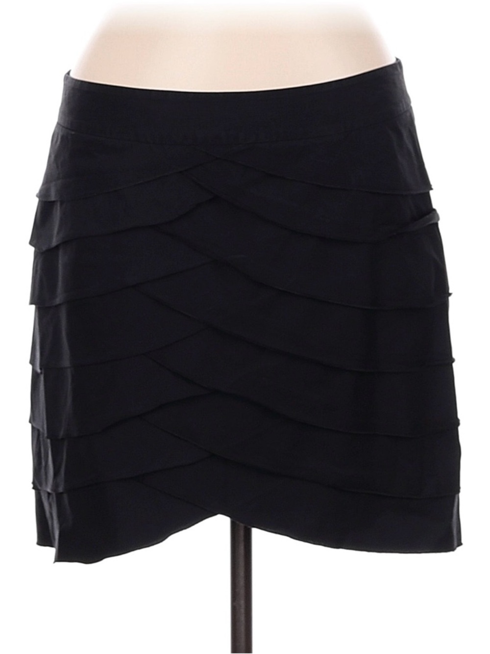 BCBGMaxAzria Black Layered Mini Skirt